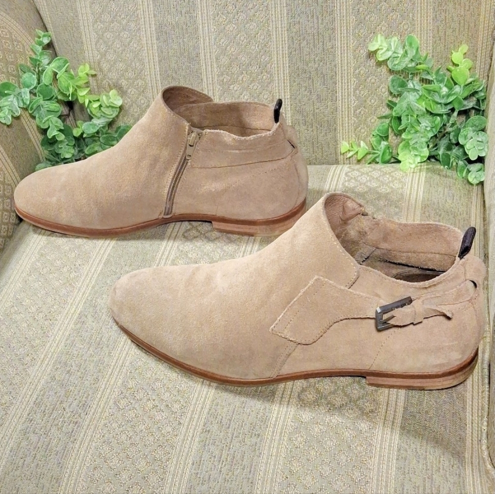 Calvin Klein Faulker Side Zip Suede Boots